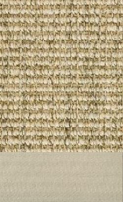 Sisal Salvador birke 086 tæppe med kantbånd i elfenbein 003